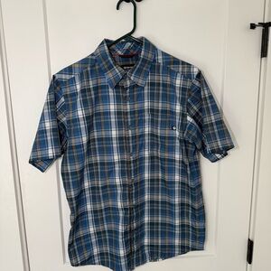 Marmot Performance Lightweight Hiking/Fishing Plaid Button Up Shirt. Casual.